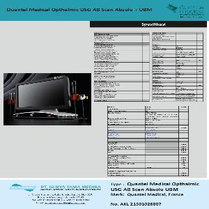 QUANTEL MEDICAL OPHTHALMIC USG ABSCAN ABSOLU + UBM
